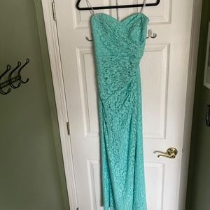 Aqua bridesmaid dress